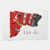 スキーブーツ行くスキーのいくつかのおもしろいキッチンタオルをスライド キッチンタオル (横)