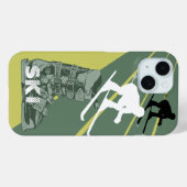 スキーブーツ軍グリーンiPhoneケース Case-Mate iPhoneケース (裏面 (横))
