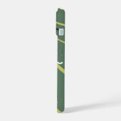 スキーブーツ軍グリーンiPhoneケース iPhone 15ケース (左側面)