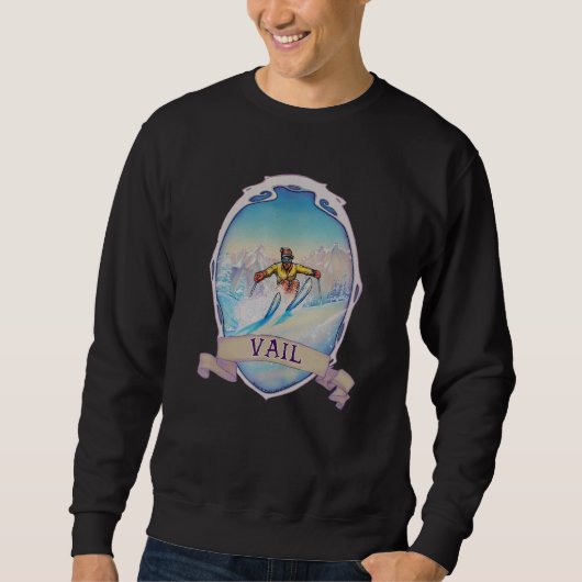 スキーベイルコロラドヴィンテージレトロスノースキー2 スウェットシャツ (正面)