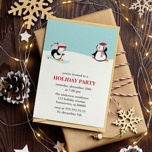 スキーペンギンズホリデーパーティー 招待状