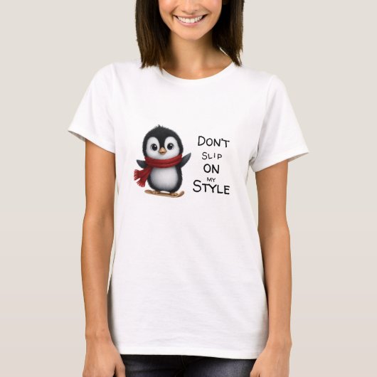 スキーペンギンTシャツ Tシャツ (正面)