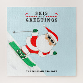 スキーホリデークリスマスジグソーパズル ジグソーパズル