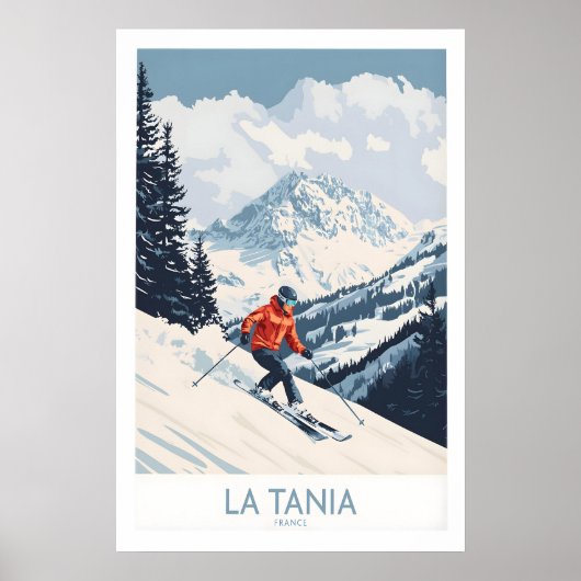 スキーポスター La Tania フランス 1 ポスター (正面)