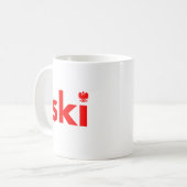 スキーポーランド姓マグカップ コーヒーマグカップ (正面左)