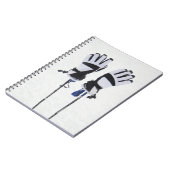 スキーポールと手袋ノート ノートブック (左側)