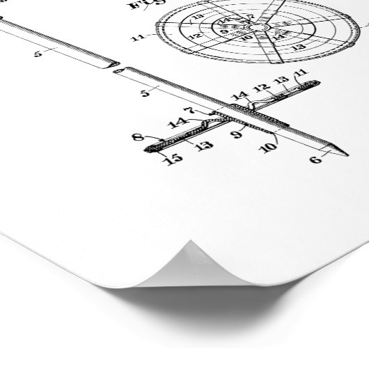 スキーポールグリップ及びリングや輪特許 ポスター (角)