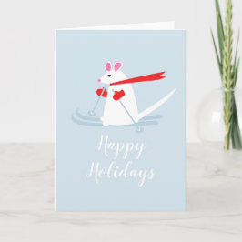 スキーマウスからのクリスマスグリーティング カード