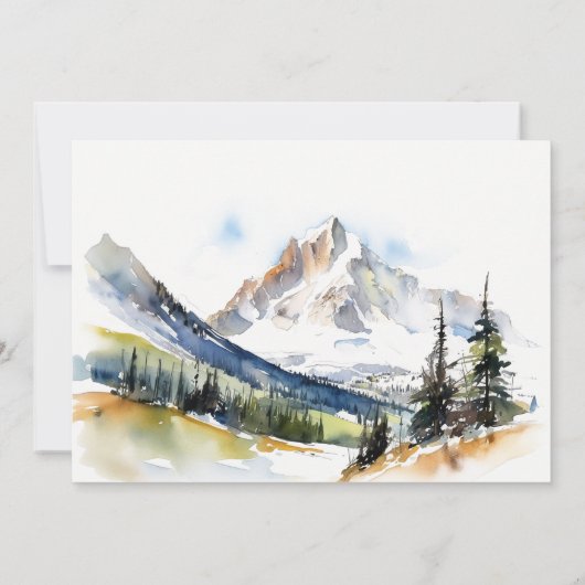 スキーマウンテンテルリザードコロラドリハーサルディナー 招待状 (裏面)