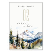 スキーマウンテンテルリドコロラドウォーターカラー結婚ズ テーブルナンバー (裏面)