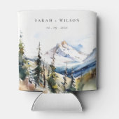 スキーマウンテンテルリドコロラドウォーターカラー結婚ズ 缶クーラー (裏面)