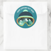 スキーマスクカスタム文字シール ラウンドシール (バッグ)