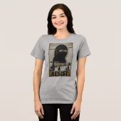 スキーマスクシャツで女性に対抗する トライブレンドTシャツ (正面全面)