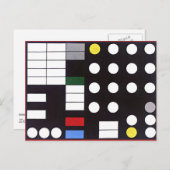 スキーマティック・コンポジション、抽象芸術 ポストカード (正面/裏面)