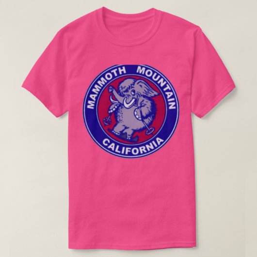 スキーマンモスマウンテンカリフォルニア Tシャツ (デザイン正面)