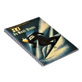 スキーモンブラン1951ヴィンテージスフランスのキーポスター ノートブック (右側)