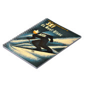 スキーモンブラン1951ヴィンテージスフランスのキーポスター ノートブック (左側)