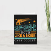 スキーヤーだけのトップSnのような雪クール板の名詞 カード (正面)