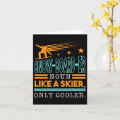 スキーヤーだけのトップSnのような雪クール板の名詞 カード (黄色い花)