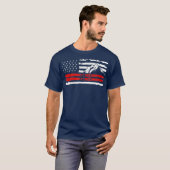 スキーヤーのためのアメリカのスキーギフト Tシャツ (正面フル)