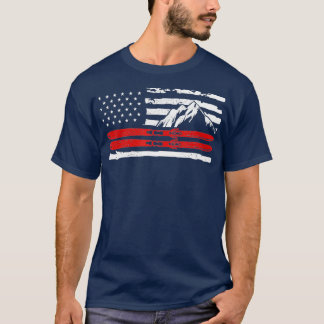 スキーヤーのためのアメリカのスキーギフト Tシャツ