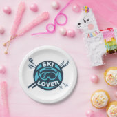 スキーヤーのためのスキーラバーギフトアイディア ペーパープレート (パーティー)