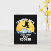 スキーヤーのようなスノーボクールーター-素晴らし Snowb カード (黄色い花)