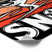 スキーヤーの冬はスキーの方が良い ポスター (角)