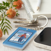 スキーヤーの賞賛-スティーヴンスのパス、ワシントン州 キーホルダー (正面右)