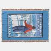 スキーヤーの賞賛-樹木限界線ロッジ、オレゴン スローブランケット (正面)