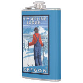 スキーヤーの賞賛-樹木限界線ロッジ、オレゴン フラスク (左)