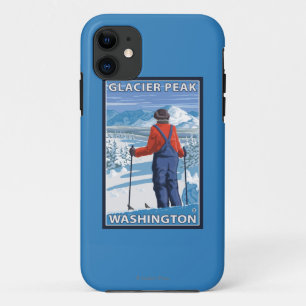 スキーヤーの賞賛-氷河ピーク、ワシントン州 iPhone 11 ケース