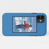 スキーヤーの賞賛-氷河ピーク、ワシントン州 Case-Mate iPhoneケース (裏面(横))