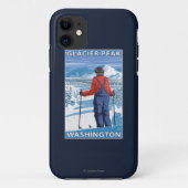 スキーヤーの賞賛-氷河ピーク、ワシントン州 Case-Mate iPhoneケース (裏面)
