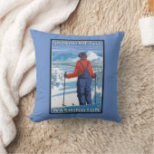 スキーヤーの賞賛- Snoqualmieのパス、ワシントン州 クッション (ブランケット)