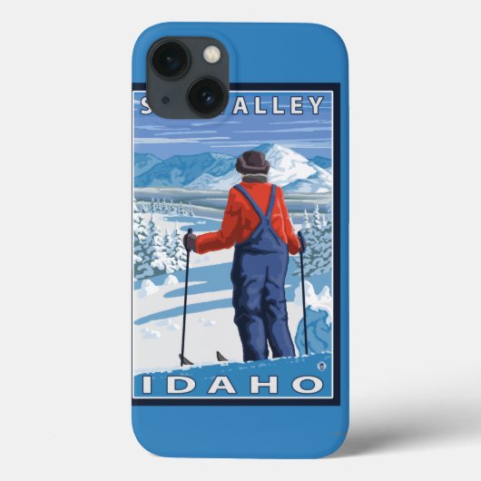 スキーヤーの賞賛- Sun Valley、アイダホ Case-Mate iPhoneケース (裏面)