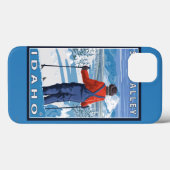 スキーヤーの賞賛- Sun Valley、アイダホ Case-Mate iPhoneケース (裏面 (横))