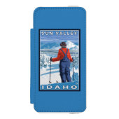 スキーヤーの賞賛- Sun Valley、アイダホ Incipio iPhoneウォレットケース (フォリオ 正面)