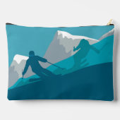 スキーヤーアルパインスキーパーソナライズされた アクセサリーポーチ (裏面)