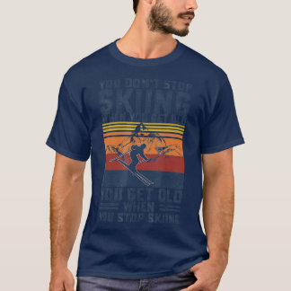 スキーヤーストップスの老後はスキーをしない Tシャツ