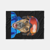 スキーヤースムースキツネテリアスノーボードポケット フリースブランケット (正面(横))