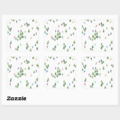 スキーヤーズスキーイラストレーションスキークリスマスクリスマス スクエアシール (シート)