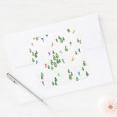 スキーヤーズスキーイラストレーションスキークリスマスクリスマス スクエアシール (封筒)