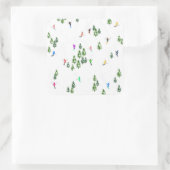 スキーヤーズスキーイラストレーションスキークリスマスクリスマス スクエアシール (バッグ)