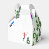 スキーヤーズスキーイラストレーションスキークリスマスクリスマス フェイバーボックス (裏面サイド)