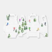 スキーヤーズスキーイラストレーションスキークリスマスクリスマス フェイバーボックス (折り畳みなし)