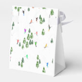 スキーヤーズスキーイラストレーションスキークリスマスクリスマス フェイバーボックス (裏面サイド)