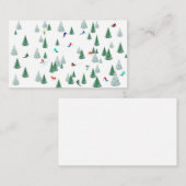 スキーヤーズダウンヒルスキーイラストレーションスキーレーシング エンクロージャーカード (正面/裏面)