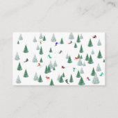 スキーヤーズダウンヒルスキーイラストレーションスキーレーシング エンクロージャーカード (正面)