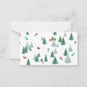 スキーヤーズダウンヒルスキーイラストレーションスキーレーシング ノートカード (正面)